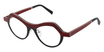 Gold & Wood® CAPRI G&W CAPRI 03 47 - 03 - Anodized Black/Burgundy Eyeglasses