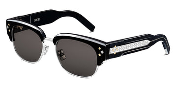 Dior® CD Diamond C1U D CDDMC1UXR 13A0 55 - Black And Crystal Acetate And Silver Sunglasses