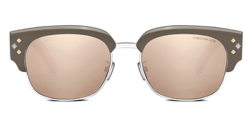 Dior® CD Diamond C1U D CDDMC1UXR 64F5 55 - Beige And Crystal Acetate And Silver Sunglasses