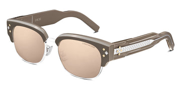 Dior® CD Diamond C1U D CDDMC1UXR 64F5 55 - Beige And Crystal Acetate And Silver Sunglasses