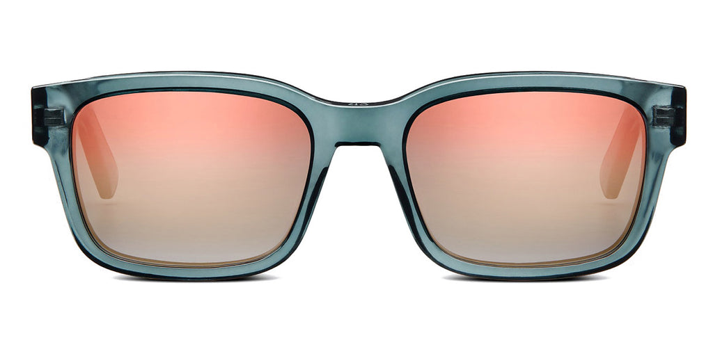 CD Link S1U Crystal-Tone Rectangular Sunglasses with Dior Oblique Motif