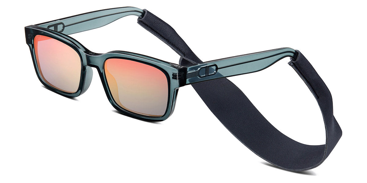 CD Link S1U Crystal-Tone Rectangular Sunglasses with Dior Oblique Motif