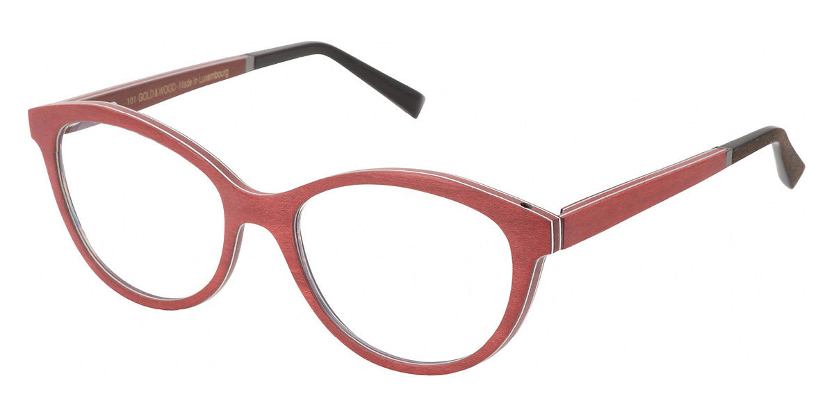 Gold & Wood® DEA G&W DEA 02 52 - 02 - Burgundy Bolivar/Mahogany Tanganyika Eyeglasses