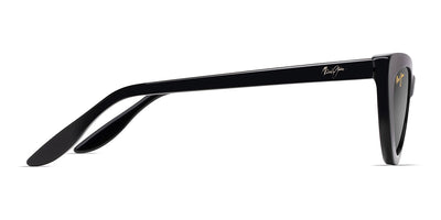 Maui Jim® Lychee MAU Lychee DSB891-02A 52 - Black Gloss / Dual Mirror Silver to Black Sunglasses