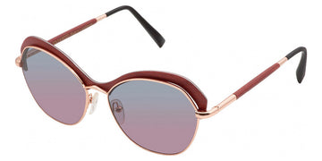 Gold & Wood® EVA G&W EVA 02 56 - 02 - Shiny Rose Gold/Burgundy Bolivar Eyeglasses