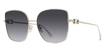 Fendi® FE40013U FEN FE40013U 32B 59 - Shiny Light Gold / Smoke Sunglasses