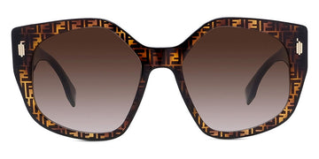 Fendi® FE40017I FEN FE40017I 55F 55 - Shiny FF Havana / Brown Sunglasses