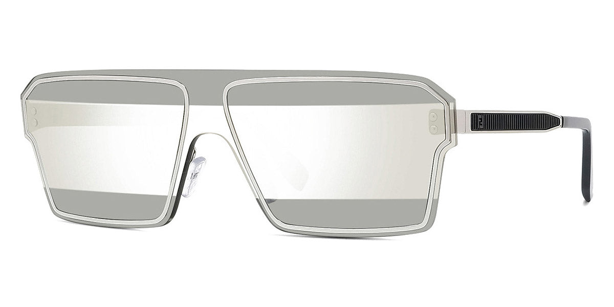 Fendi - Fendi Code - Shield Sunglasses - Silver - Sunglasses