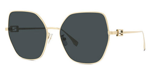 Fendi FE40038U 59 Grey & Gold Sunglasses