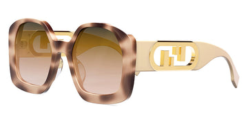 Fendi® FE40048U FEN FE40048U 55F 54 - Shiny Brown Pink Havana / Brown Sunglasses