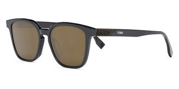 Fendi® FE40057U FEN FE40057U 20E 53 - Shiny Solid Grey / Brown Sunglasses