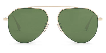 Fendi® FE40061U FEN FE40061U 10N 57 - Shiny Gold / Green Sunglasses