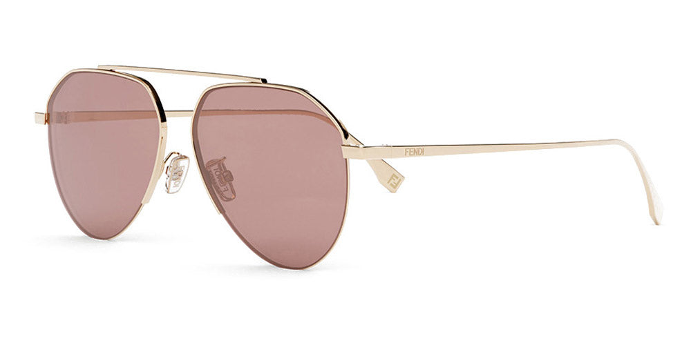 Fendi Eyewear Baguette pilot-frame Sunglasses - Gold