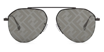 Fendi® FE40061U FEN FE40061U 12C 57 - Shiny Dark Ruthenium / Smoke Sunglasses