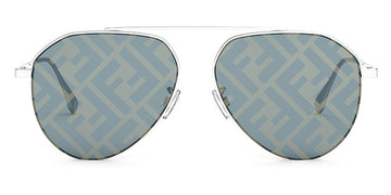 Fendi® FE40061U FEN FE40061U 16X 57 - Shiny Silver / Blue Sunglasses