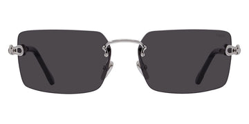 Fred® FG40023U FRD FG40023U 16A 59 - Shiny Palladium/Smoke Sunglasses