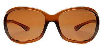 Tom Ford® FT0008 Jennifer FT0008 Jennifer 48H 61 - Transparent Dark Brown Sunglasses