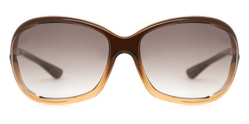 Tom Ford® FT0008 Jennifer FT0008 Jennifer 50F 61 - Transparent Brown Gradient Light Orange Sunglasses