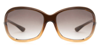 Tom Ford® FT0008 Jennifer FT0008 Jennifer 50F 61 - Transparent Brown Gradient Light Orange Sunglasses