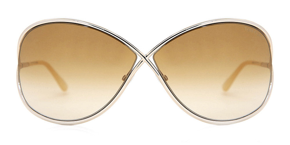 Tom Ford® FT0130 Miranda FT0130 Miranda 28F 68 - 28F - Shiny Rose Gold / Brown Lenses Sunglasses