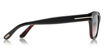 Tom Ford® FT0237 Snowdon FT0237 Snowdon 05B 52 - 05B - Shiny Black, Havana / Gradient Grey Lenses Sunglasses