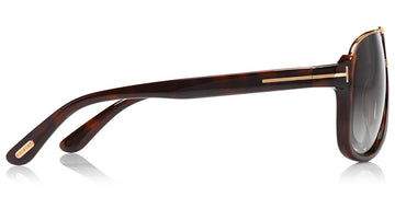 Tom Ford® FT0335 Eliott FT0335 Eliott 56K 60 - Shiny Dark Havana/Shiny Rose Gold Sunglasses