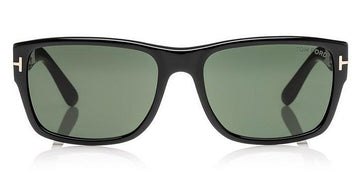 Tom Ford® FT0445 Mason FT0445 Mason 01N 58 - 01N - Shiny Black/ Green Lenses Sunglasses