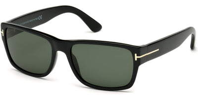 Tom Ford® FT0445 Mason FT0445 Mason 01N 58 - 01N - Shiny Black/ Green Lenses Sunglasses