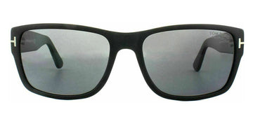 Tom Ford® FT0445 Mason FT0445 Mason 02D 58 - 02D - Matte Black/ Polarized Smoke Lenses Sunglasses