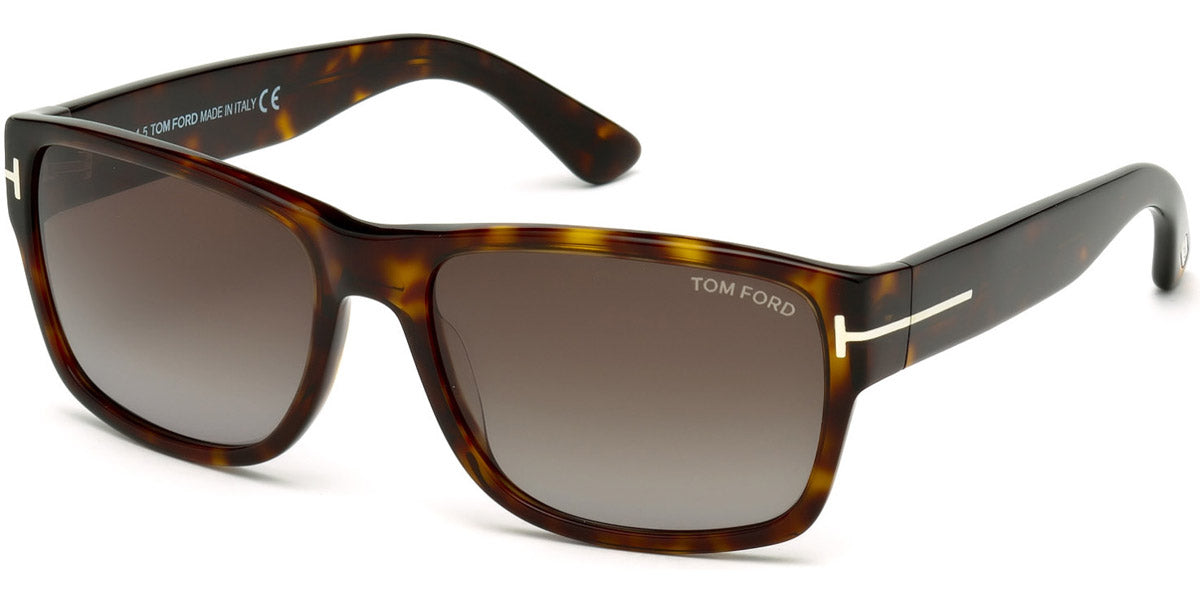 Tom Ford® FT0445 Mason FT0445 Mason 52B 58 - 52B - Shiny Dark Havana/ Gradient Smoke Lenses Sunglasses