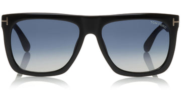 Tom Ford® FT0513 Morgan FT0513 Morgan 01W 57 - 01W - Shiny Black / Gradient Blue Lenses Sunglasses