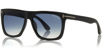 Tom Ford® FT0513 Morgan FT0513 Morgan 01W 57 - 01W - Shiny Black / Gradient Blue Lenses Sunglasses