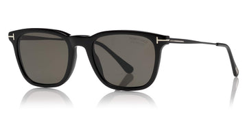 Tom Ford® FT0625 Arnaud-02 FT0625 Arnaud-02 01D 53 - 01D - Shiny Black, Shiny Black Metal Temples / Smoke Polarized Lenses Sunglasses