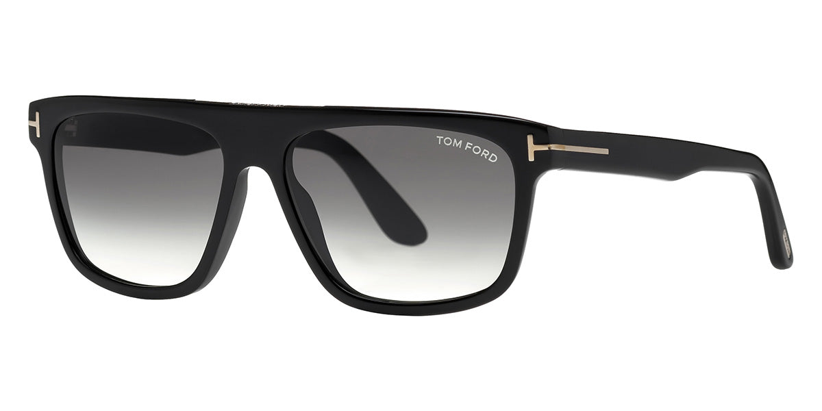 Tom Ford® FT0628 Cecilio-02 FT0628 Cecilio-02 01B 57 - 01B - Shiny Black/ Smoke Gradient Lenses Sunglasses