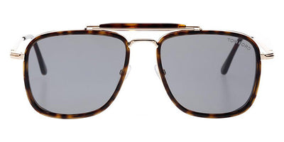 Tom Ford® FT0665 Huck FT0665 Huck 52A 58 - Shiny Classic Dark Havana Acetate/Shiny Rose Gold Sunglasses