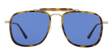 Tom Ford® FT0665 Huck FT0665 Huck 53V 58 - Shiny Blonde Havana Acetate/Light Ruthenium Sunglasses