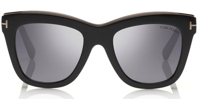 Tom Ford® FT0685 Julie FT0685 Julie 01C 52 - 01C - Shiny Black/ Gradient Smoke W. Silver Flash Lenses Sunglasses