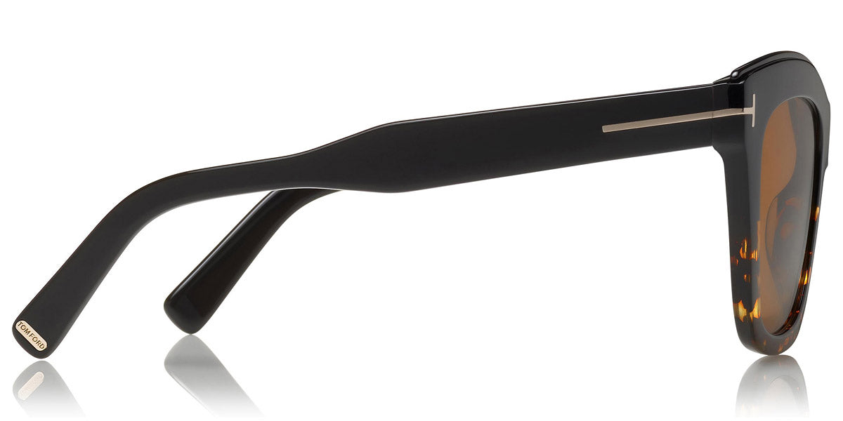 Tom Ford® FT0685 Julie FT0685 Julie 05E 52 - Shiny Black To Dark Havana/Shiny Black Sunglasses