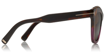 Tom Ford® FT0685 Julie FT0685 Julie 56E 52 - Vintage Havana To Transparent Purple/Vintage Havana Sunglasses