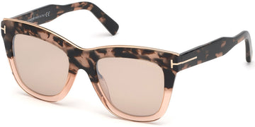 Tom Ford® FT0685 Julie FT0685 Julie 56G 52 - Pink Havana-To-Transparent Pink/Pink Havana Sunglasses