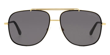 Tom Ford® FT0693 Benton FT0693 Benton 30A 58 - Shiny Yellow Gold/Black Acetate Sunglasses