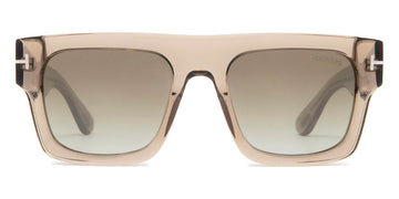 Tom Ford® FT0711 Fausto FT0711 Fausto 47Q 53 - 47Q - Shiny Transparent Oyster / Gradient Brown Lenses Sunglasses