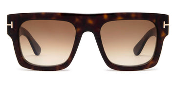 Tom Ford® FT0711 Fausto FT0711 Fausto 52F 53 - 52F - Shiny Dark Havana / Gradient Brown Lenses Sunglasses