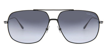 Tom Ford® FT0746 John-02 FT0746 John-02 01W 62 - Shiny Black Titanium Sunglasses