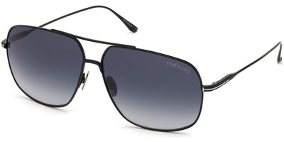 Tom Ford® FT0746 John-02 FT0746 John-02 01W 62 - Shiny Black Titanium Sunglasses