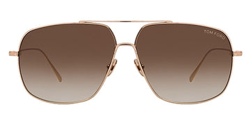 Tom Ford® FT0746 John-02 FT0746 John-02 28K 62 - Shiny Rose Gold Titanium Sunglasses