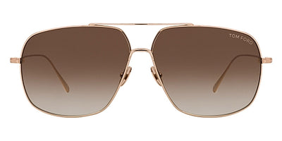 Tom Ford® FT0746 John-02 FT0746 John-02 28K 62 - Shiny Rose Gold Titanium Sunglasses