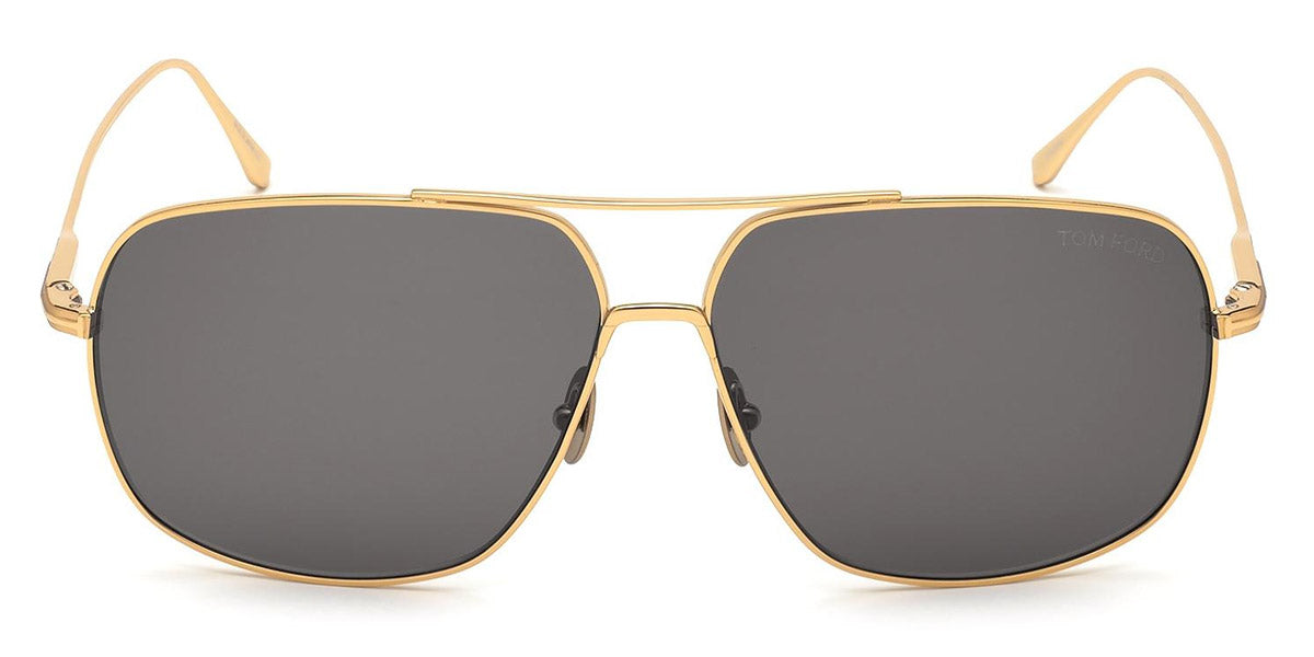 Tom Ford® FT0746 John-02 FT0746 John-02 30A 62 - Shiny Tf Yellow Gold Titanium Sunglasses