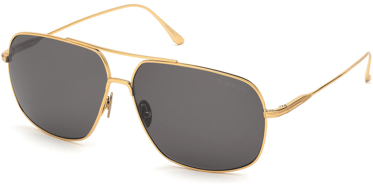 Tom Ford® FT0746 John-02 FT0746 John-02 30A 62 - Shiny Tf Yellow Gold Titanium Sunglasses