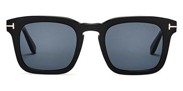 Tom Ford® FT0751 Dax FT0751 Dax 01V 50 - 01V - Shiny Black/ Polarized Blue Lenses Sunglasses